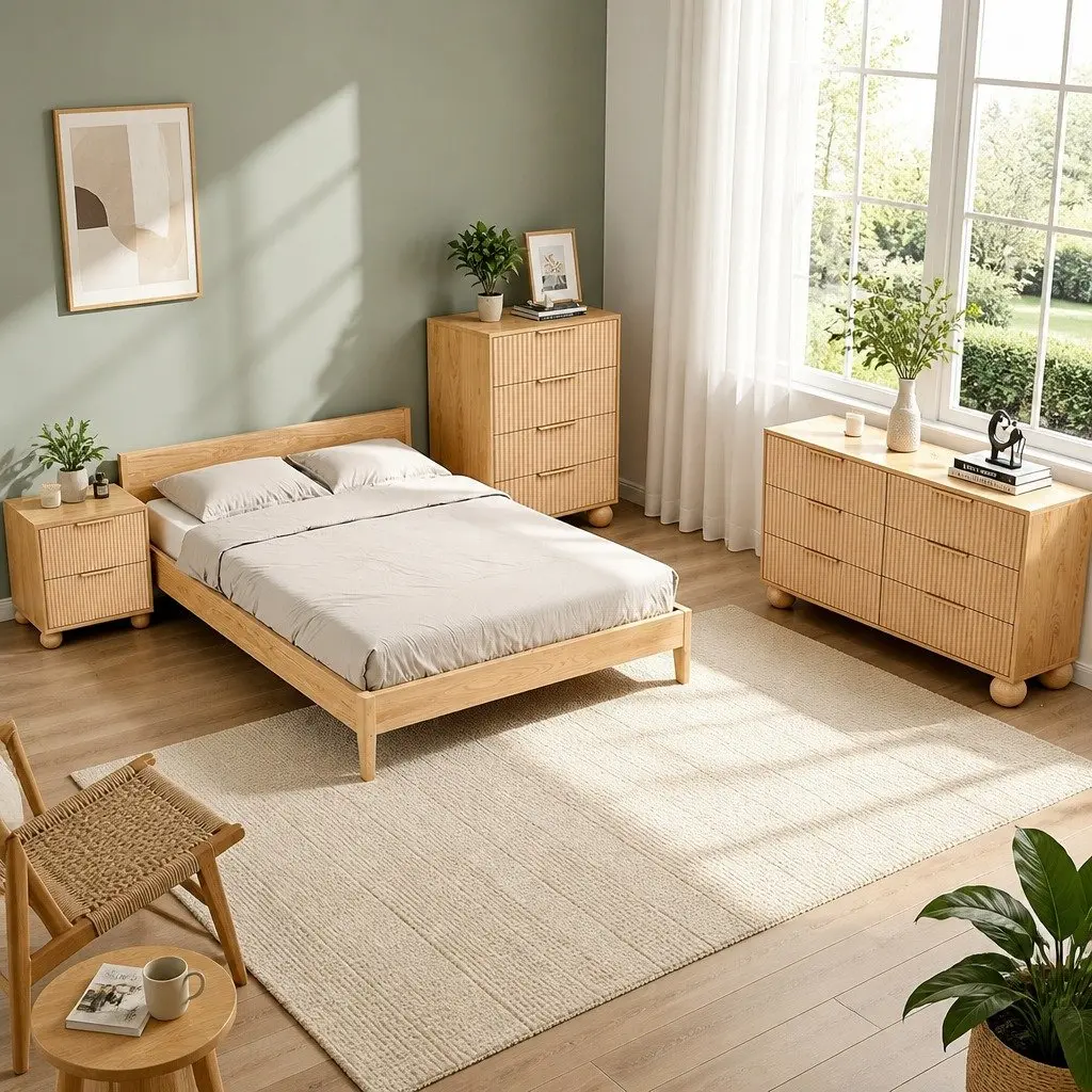 4 Drawer Chest of Drawers Storage Cabinet Tallboy Pine