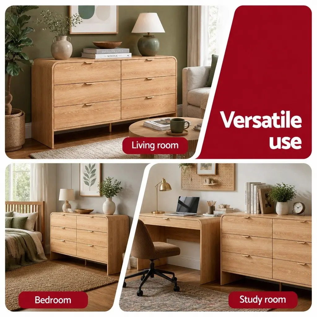 6 Drawer Chest of Drawers with Anti-Tip Safety Kit