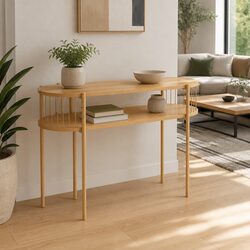 124CM Console Table with Metal Frame and Storage