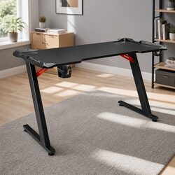 120CM Black Gaming Desk with RGB Features