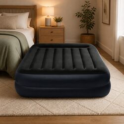 Queen Pillow Rest Raised Airbed with Fiber-Tech Construction