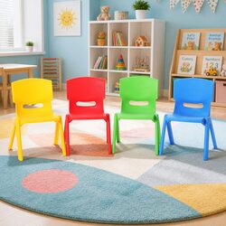 Set of 4 Stackable Kids Plastic Chairs for Study and Play
