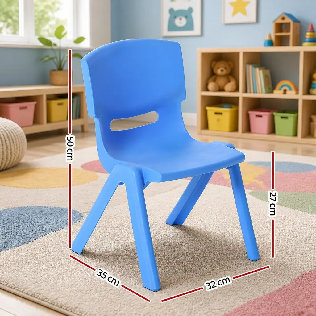 Kids Plastic Chairs Stackable Indoor Outdoor Set of 4 Multicoloured