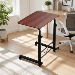 Mobile Laptop Desk Table with Adjustable Height