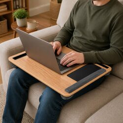 55cm Lap Desk with Mouse Pad and Phone Slot