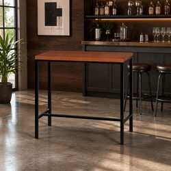 Industrial Bar Table 100CM with Steel Frame and MDF Top