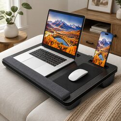 Lap Desk with Cushion and Accessories for Up to 17" Laptops