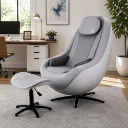 Electric Reclining Massage Chair with 3D Rollers – Grey
