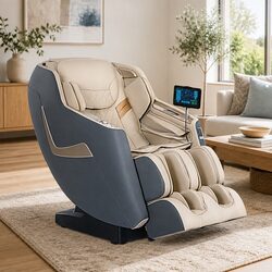 3D Electric Massage Chair Grey Full Body Recliner Specs