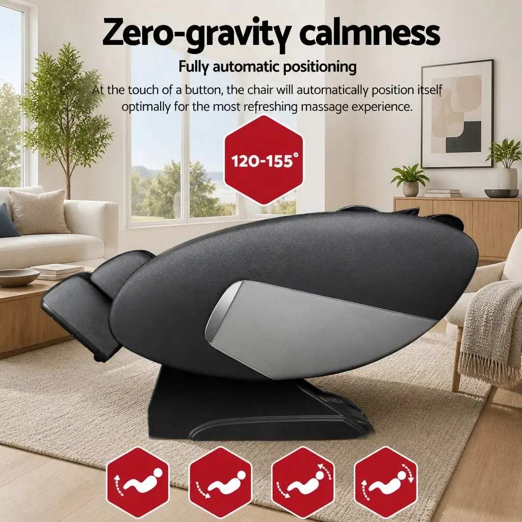 Electric Massage Chair Full Body Zero-Gravity Heated Black