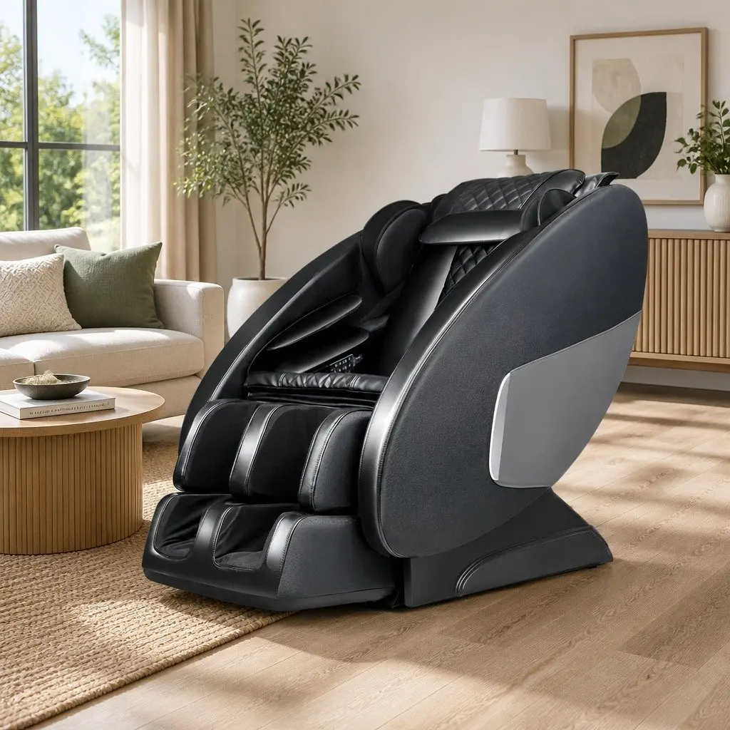 Electric Massage Chair Full Body Zero-Gravity Heated Black