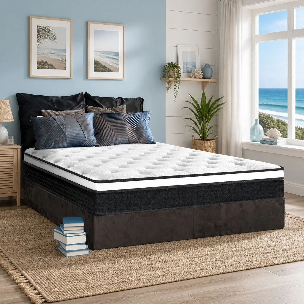 Double Mattress Medium Firm 21cm White Bonnell Spring Hypoallergenic