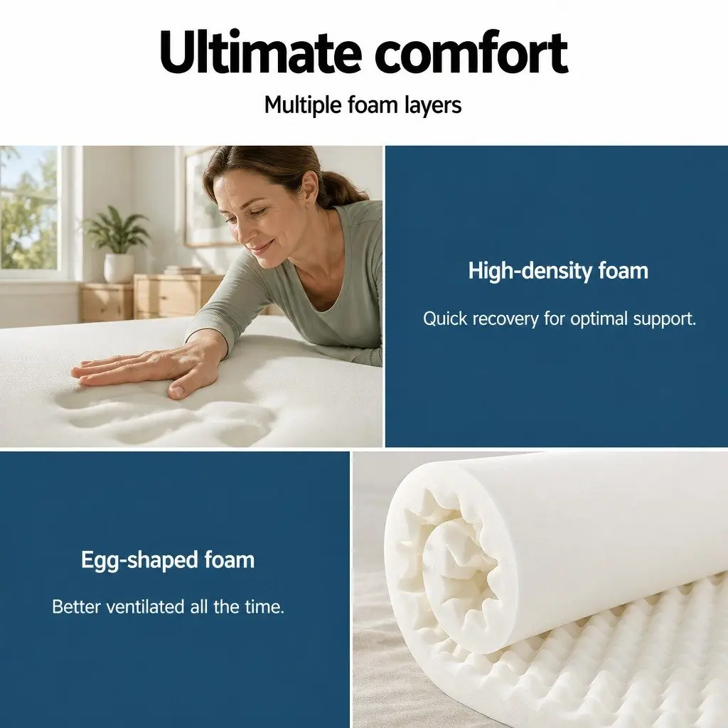 Double Mattress Medium Firmness 30cm Tight Top Pocket Spring White or Grey