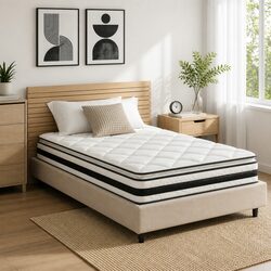 Single Mattress with 21cm Pillow Top and Bonnell Springs