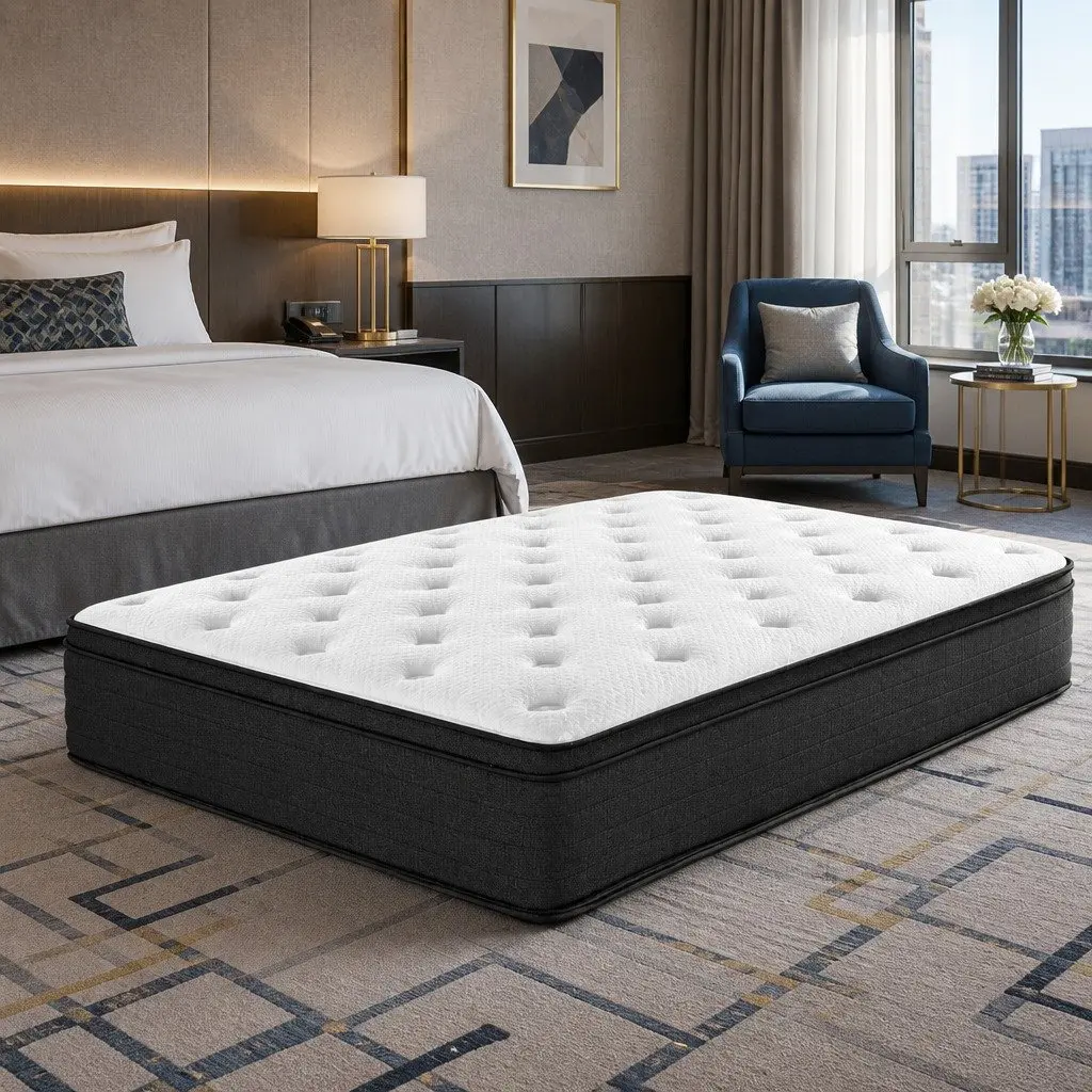 Double Mattress Medium Firm 34cm Euro Top White