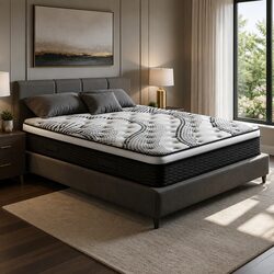 32cm Medium Firm Euro Top Queen Mattress with Pocket Springs