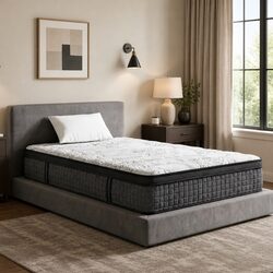 King Single Mattress: 34cm Medium Firm with Latex Foam