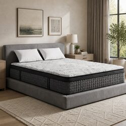 Double Mattress 34cm Medium Firm with Latex Foam