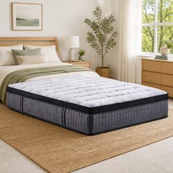Queen Mattress 34cm Euro Top with 9 Zone Pocket Spring