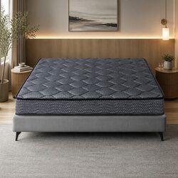Queen Mattress 16cm Bonnell Spring Core Grey