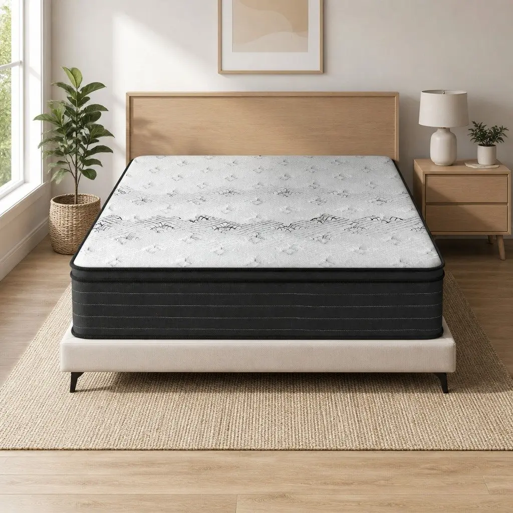 Queen Mattress Deep Hypoallergenic Extra Firm Support 32cm Pocket Spring
