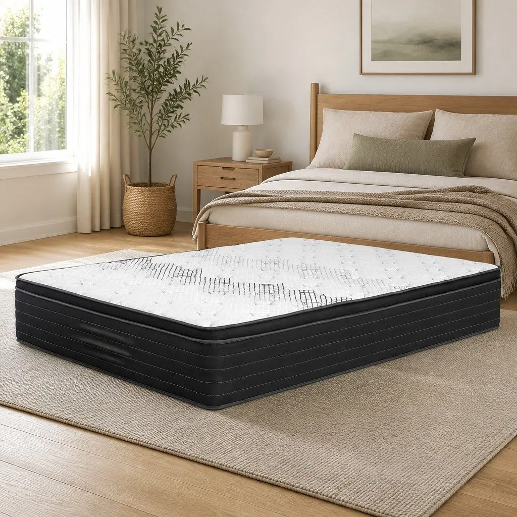 Queen Mattress Deep Hypoallergenic Extra Firm Support 32cm Pocket Spring