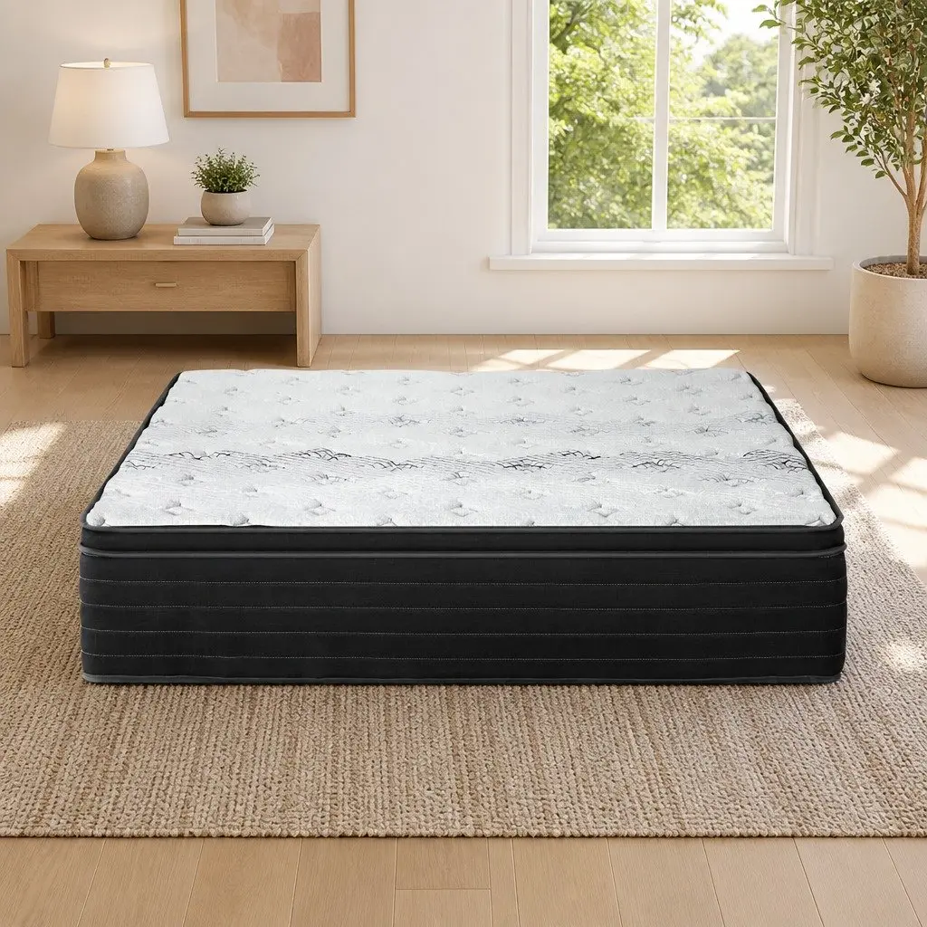 Queen Mattress Deep Hypoallergenic Extra Firm Support 32cm Pocket Spring