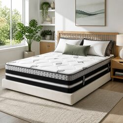 Detailed 35cm Double Mattress with Pocket Springs