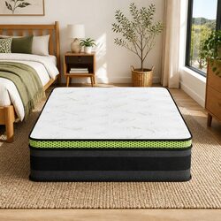 King Single Mattress 30cm Memory Foam Pocket Spring Grey