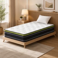 Single Mattress: Cool Gel Foam, Pocket Spring Support, 30cm