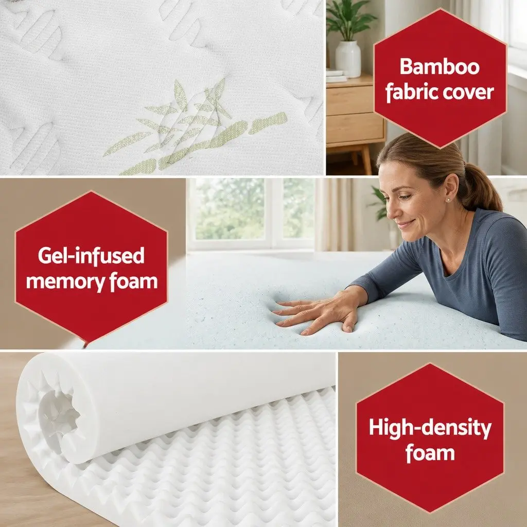 Single Cool Gel Memory Foam Pocket Spring Mattress 30cm Medium Firmness Grey