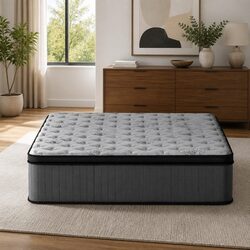 Double Mattress 34cm Grey Euro Top Medium-Firm Specs