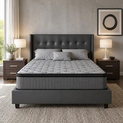 Queen Mattress with Medium Firm Support and Euro Top