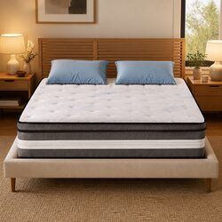 King Single Mattress with 30cm Gel Memory Foam Grey