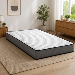 King Single Mattress 16cm Bonnell Spring Medium Firm White