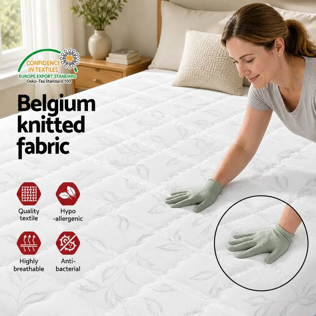 Queen Mattress Medium-Firm 16cm Bonnell Spring White