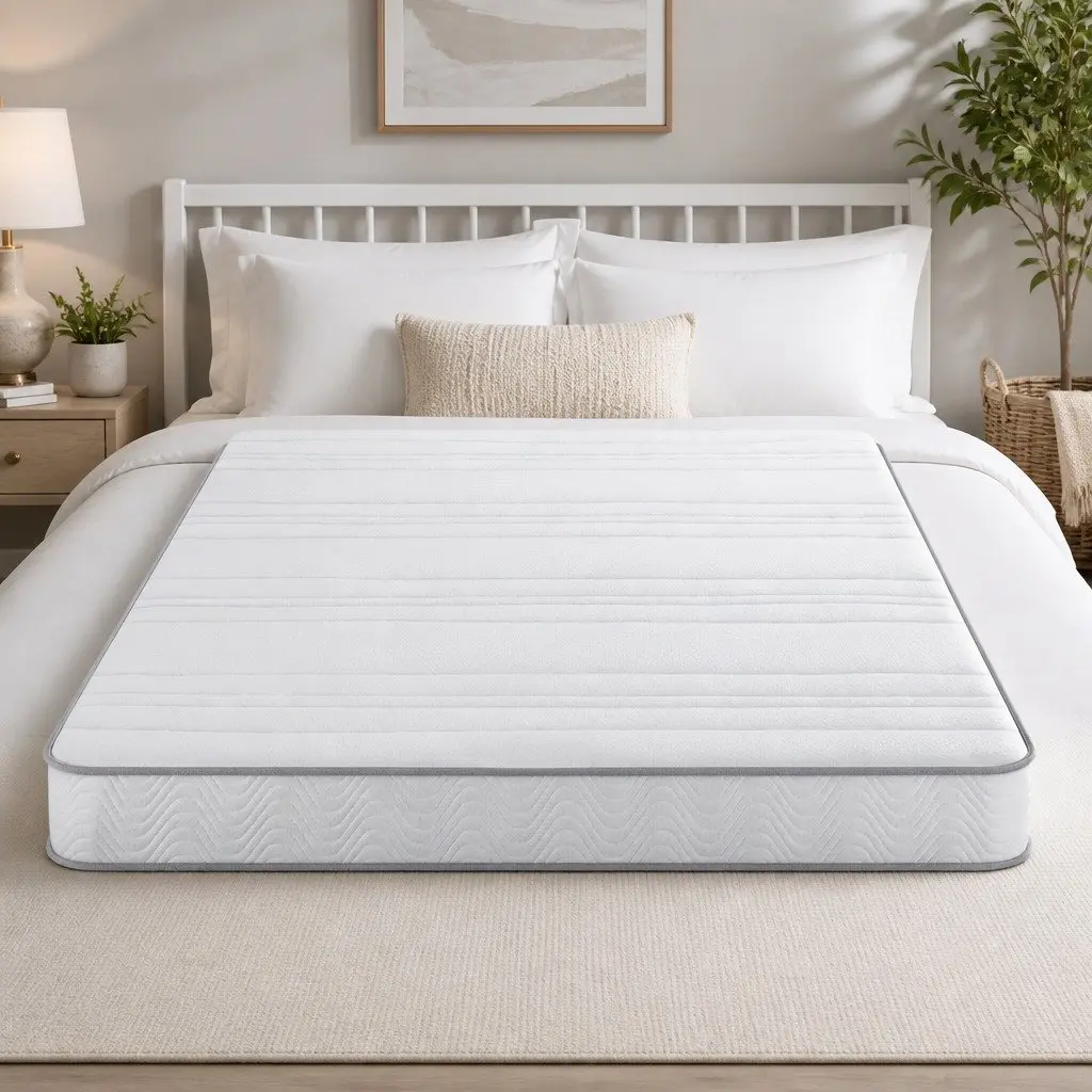 Double Mattress Medium Firm 20cm Egg-Crate Foam White