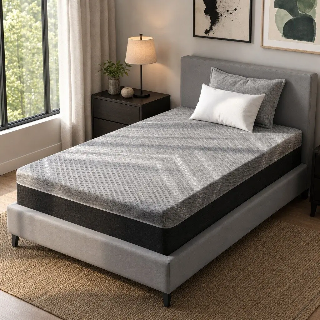 King Single Mattress Firm 26cm Grey Breathable