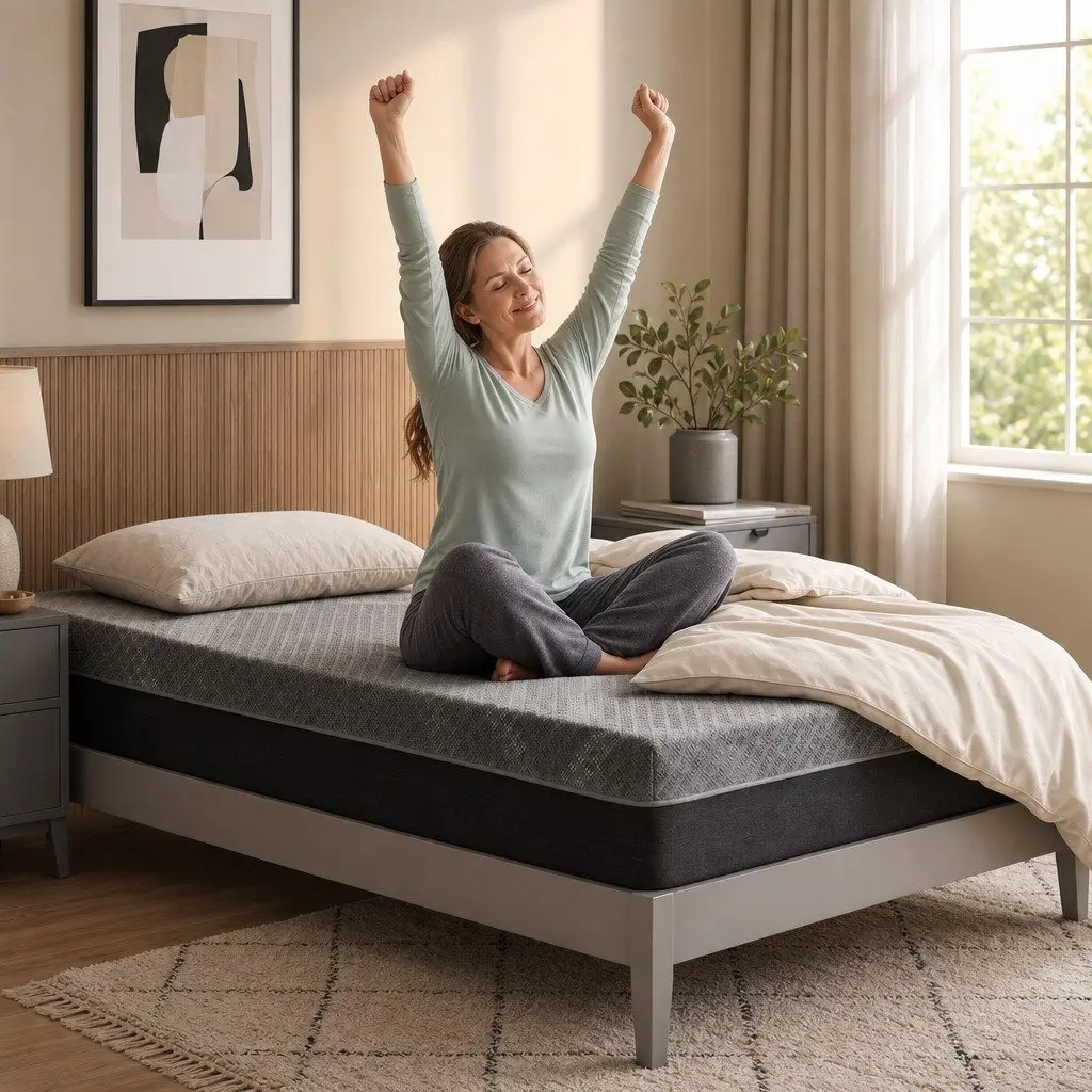 King Single Mattress Firm 26cm Grey Breathable