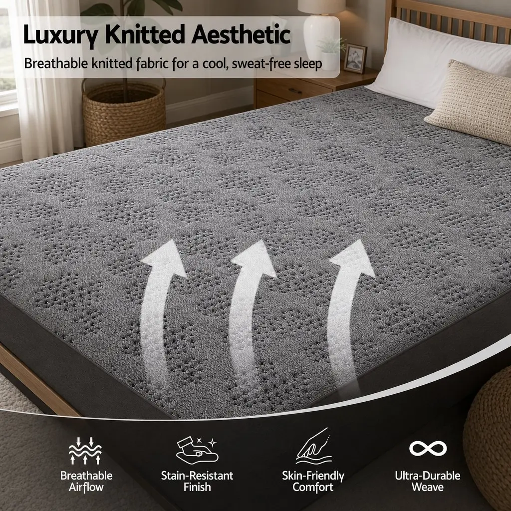 Queen Mattress Firm 26cm Dark Grey Breathable