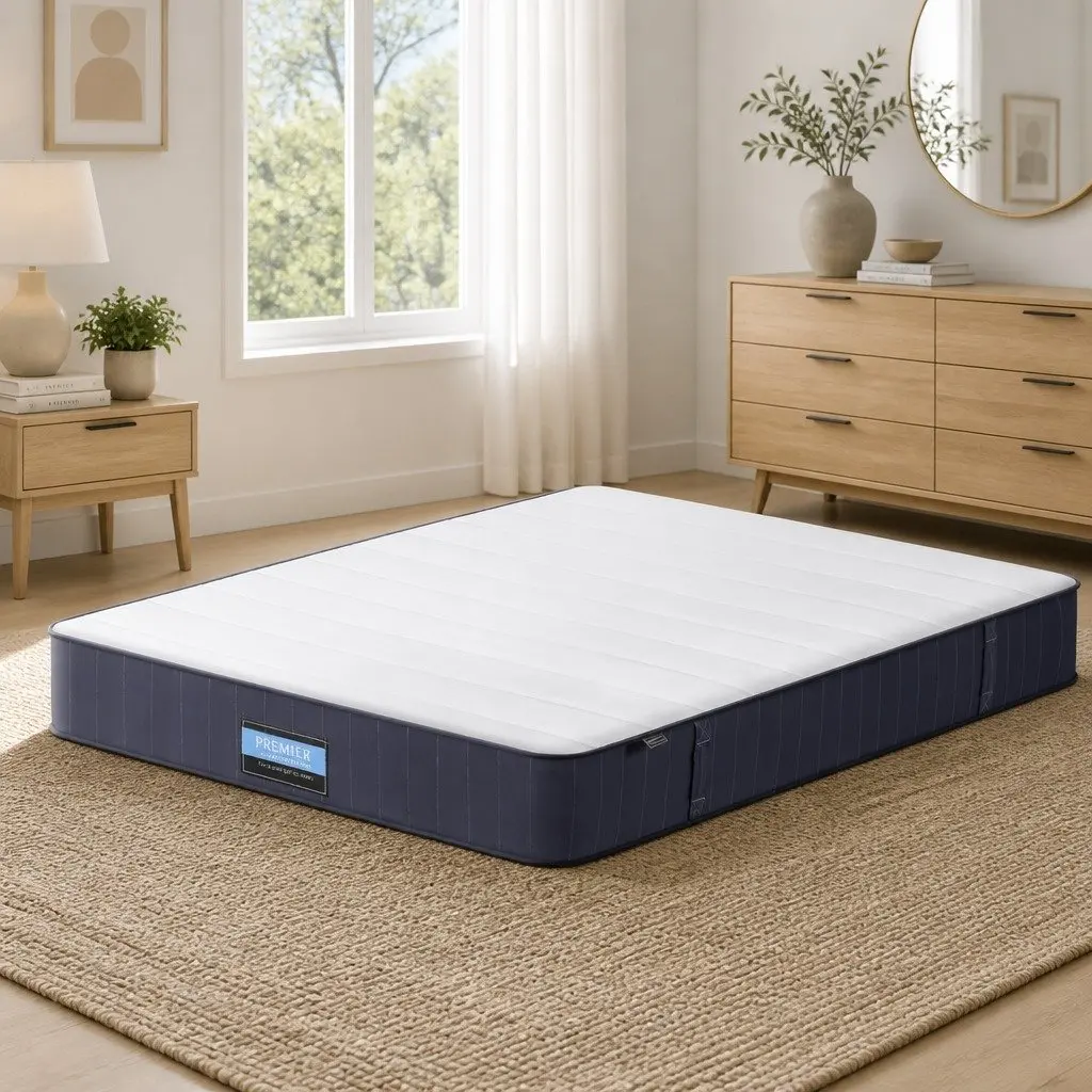 Double Mattress Firm Support 20cm White Grey