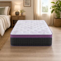 King Single Mattress Firm Euro Top with 5-Zone Support 35cm