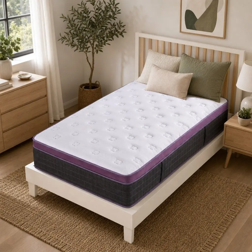 King Single Mattress Firm Euro Top with 5-Zone Support 35cm