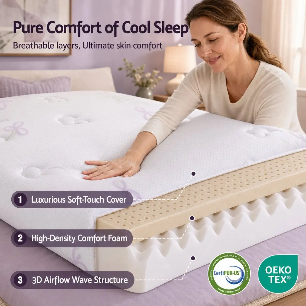 Single Mattress with 5-Zone Pocket Spring System, 35cm Thick