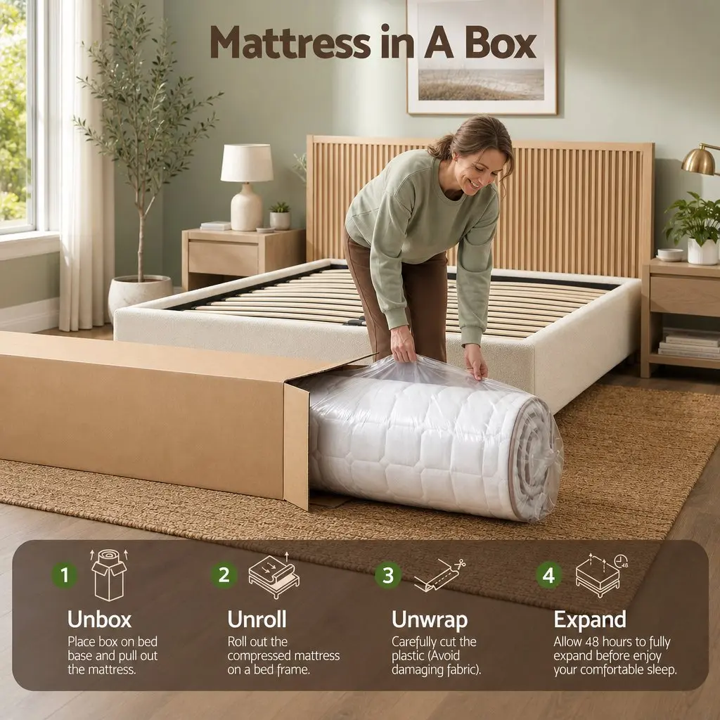 Double Mattress Firm 20cm White Pocket Spring Breathable Support