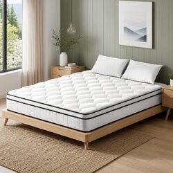 22cm Double Mattress Euro Top Medium Firm Pocket Spring