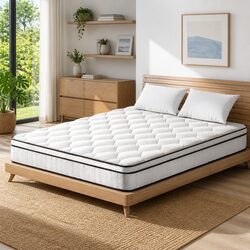 Queen Mattress 22cm Medium Firm with Pocket Springs