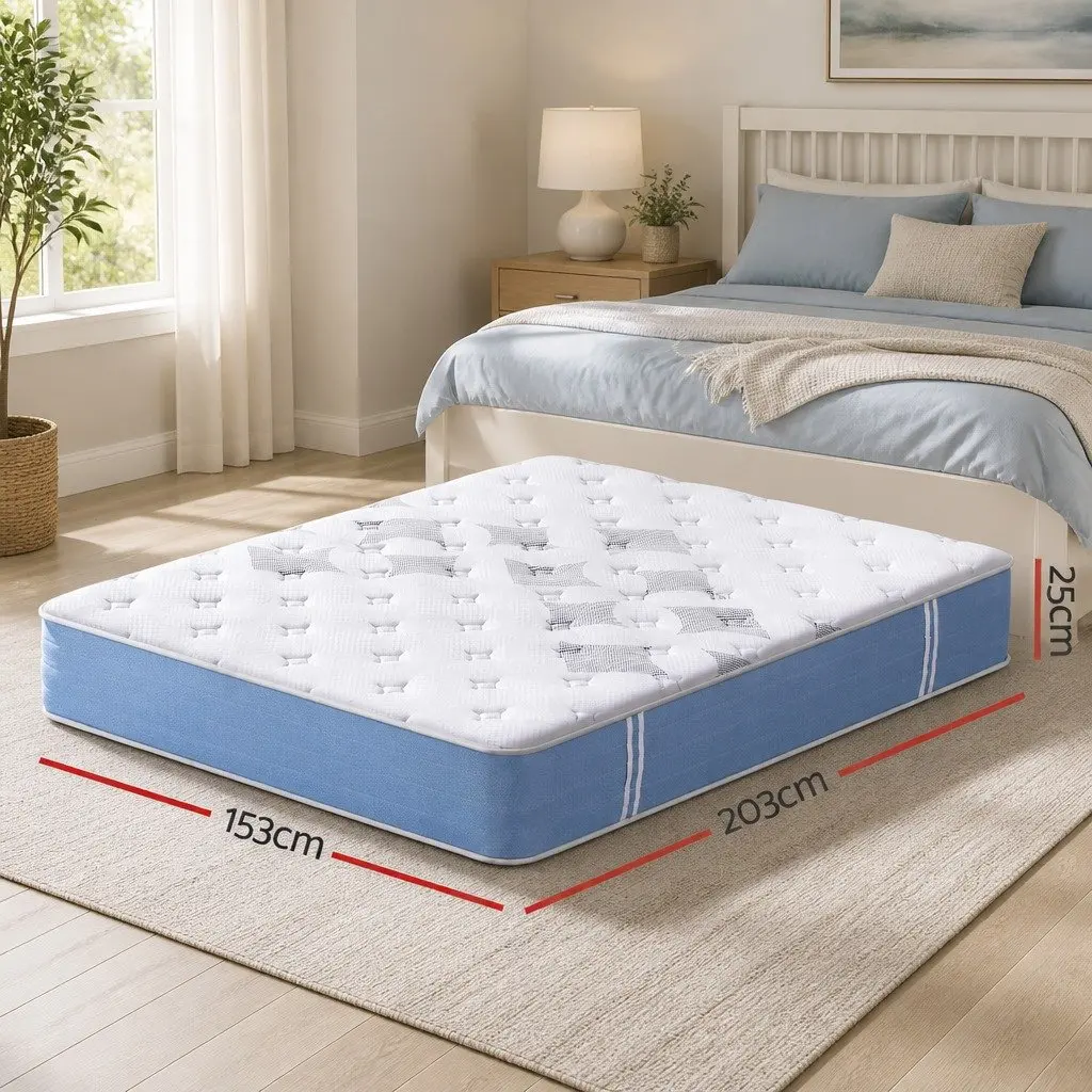 Queen Mattress 25cm Pocket Spring and Foam Construction