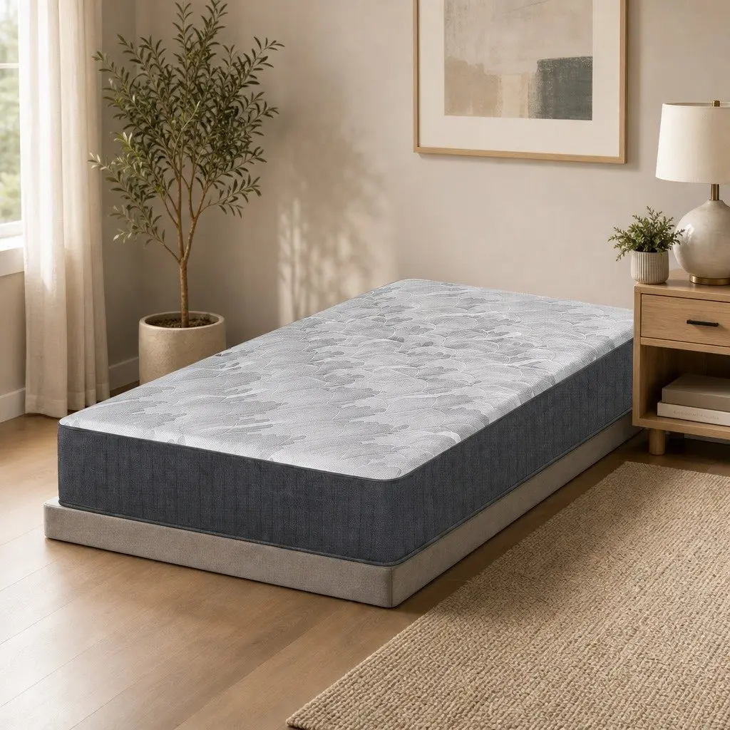 King Single Mattress Firm 30cm Pocket Spring 5-Zone Support Breathable Knitted Fabric Grey or Black