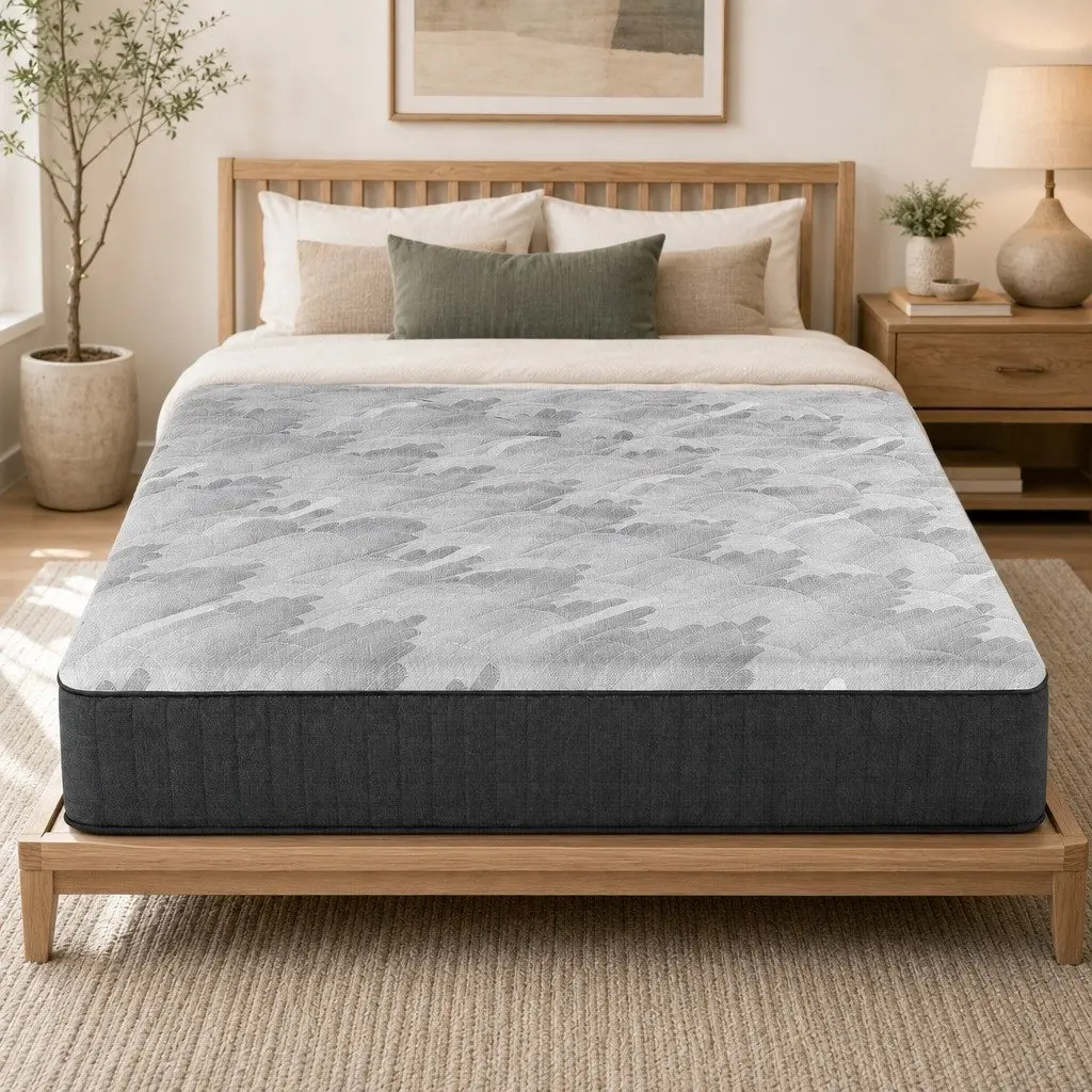 Double Mattress Firm Comfort 30cm Grey or Black 5-Zone Pocket Spring Breathable